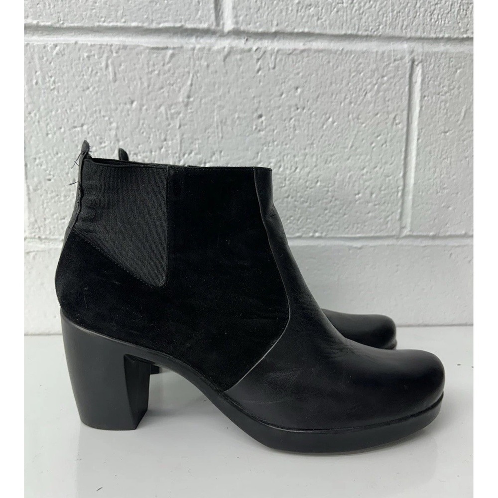 Dansko Tiffany Nappy Suede Ankle Boots Black Heeled Women's 41 US 10.5-11